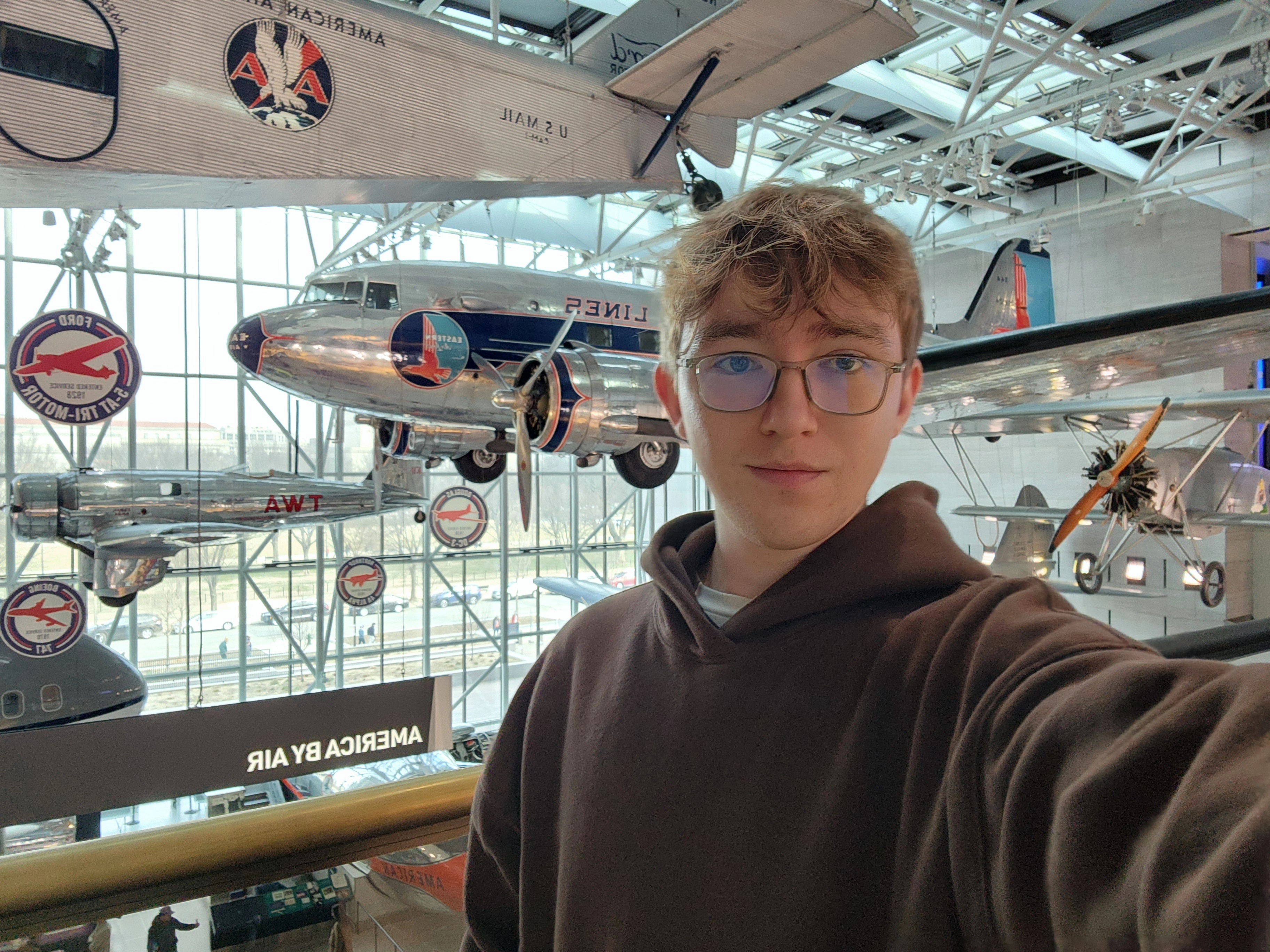 Photo of myself at the National Air and Space Museum